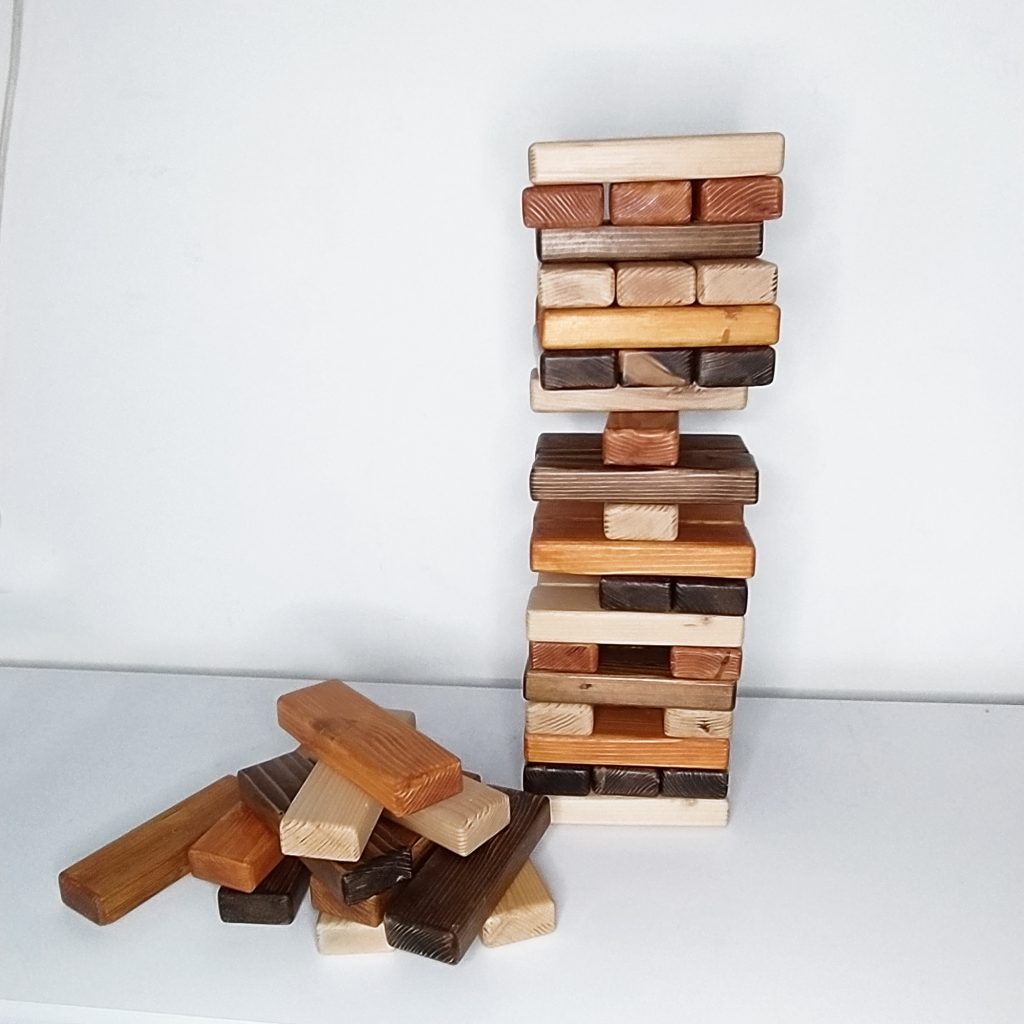 jenga, jeu en bois géant